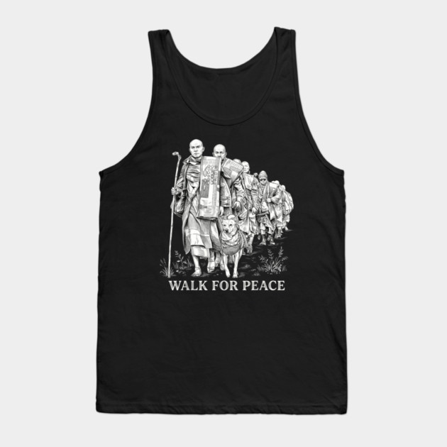 Walk for Peace Monks with Aloka Tank Top by dtr_art