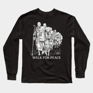 Walk for Peace Monks with Aloka Long Sleeve T-Shirt
