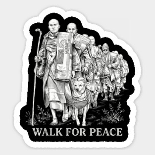 Walk for Peace Monks with Aloka Sticker