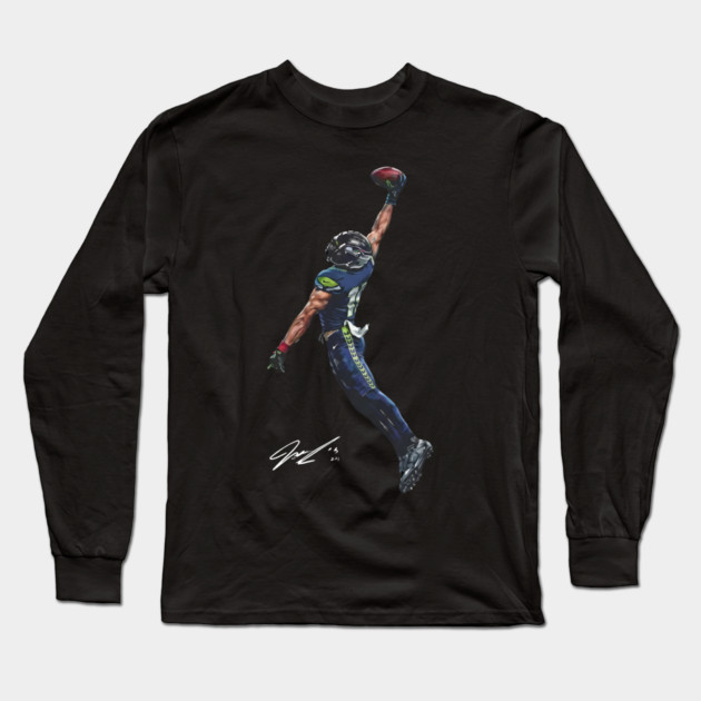 JSN Seattle-Seahawks Jaxon Smith Njigba JUMP Long Sleeve T-Shirt by dtr_art