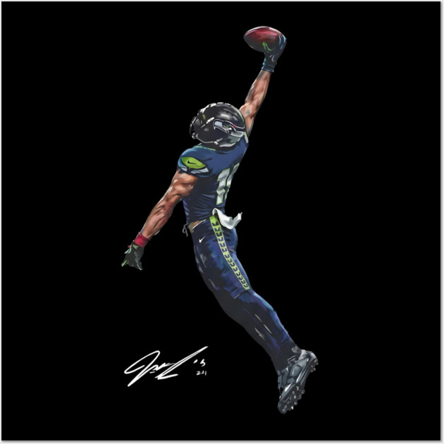JSN Seattle-Seahawks Jaxon Smith Njigba JUMP Wall Art by dtr_art
