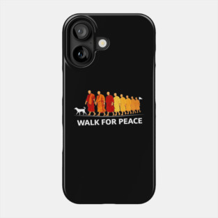 Walk for Peace Monks with Aloka Dog Freedom Phone Case