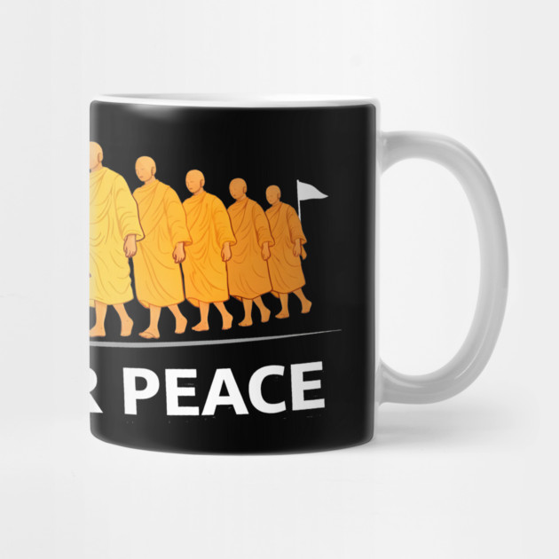 Walk for Peace Monks with Aloka Dog Freedom by dtr_art