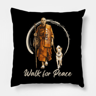 Walk for Peace Monks with Aloka Pillow