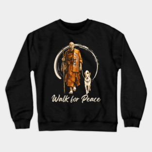 Walk for Peace Monks with Aloka Crewneck Sweatshirt