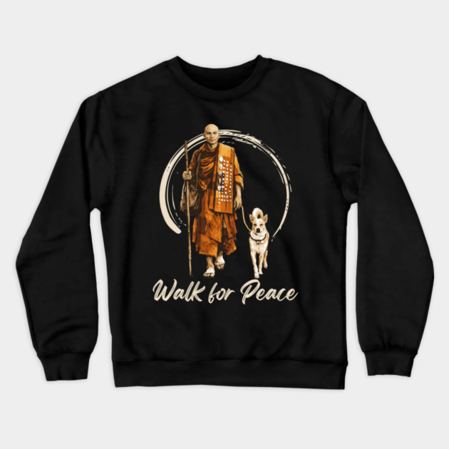 Walk for Peace Monks with Aloka Crewneck Sweatshirt by dtr_art