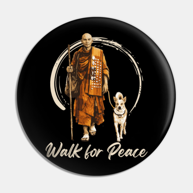 Walk for Peace Monks with Aloka Pin by dtr_art