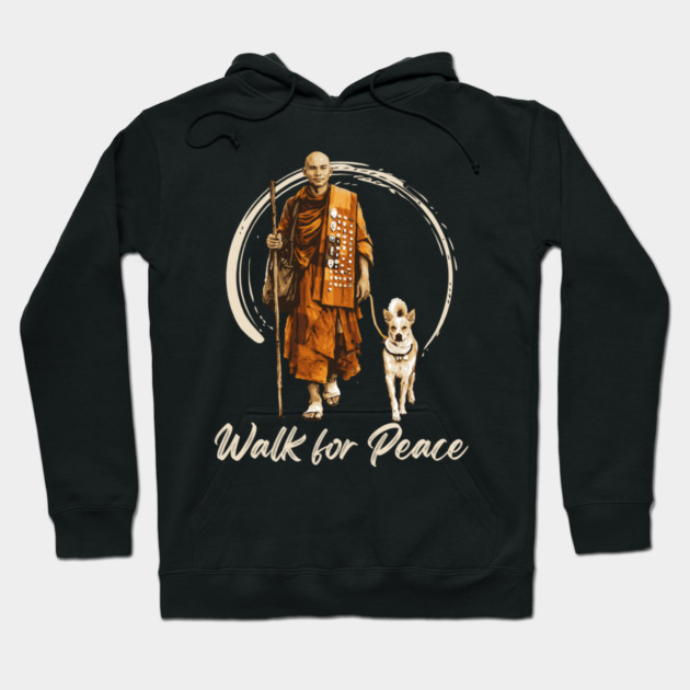 Walk for Peace Monks with Aloka Hoodie by dtr_art