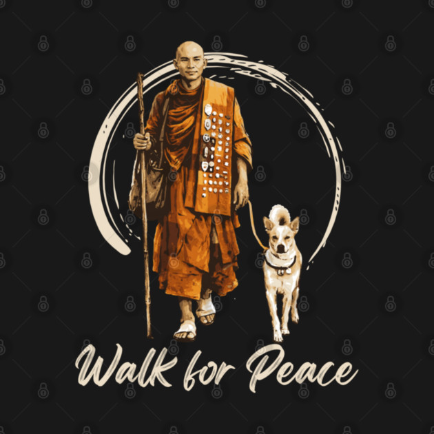 Walk for Peace Monks with Aloka by dtr_art
