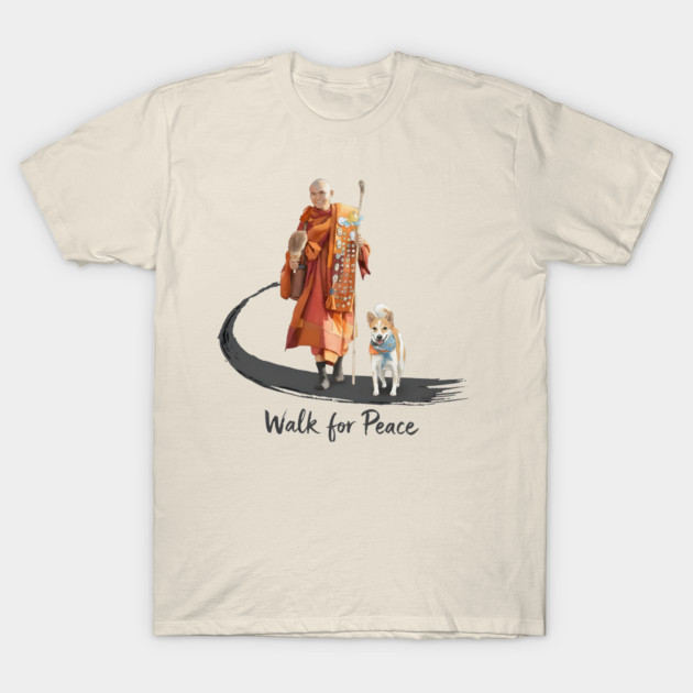 Walk for Peace Monks with Aloka T-Shirt by dtr_art