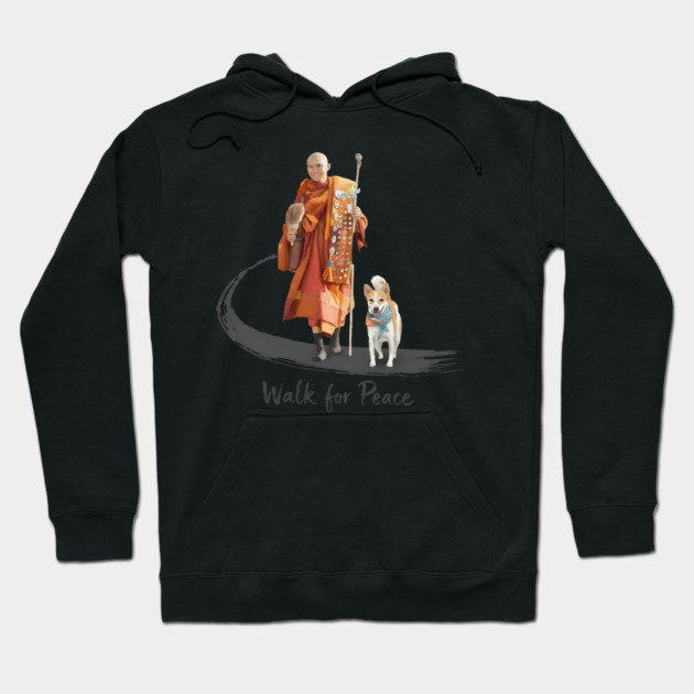 Walk for Peace Monks with Aloka Hoodie by dtr_art