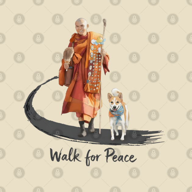Walk for Peace Monks with Aloka by dtr_art
