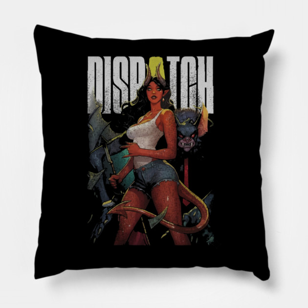 Dispatch Game 2025 Lettering Pillow by dtr_art