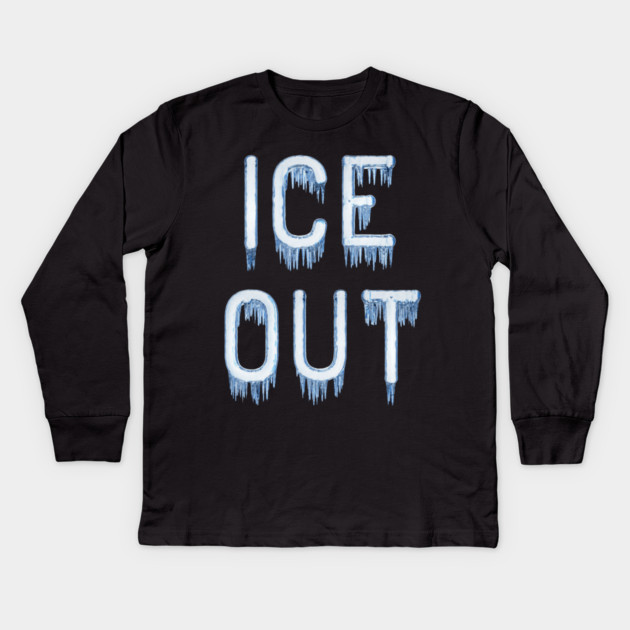 ice-out Kids Long Sleeve T-Shirt by Creatifly Graphic Tees