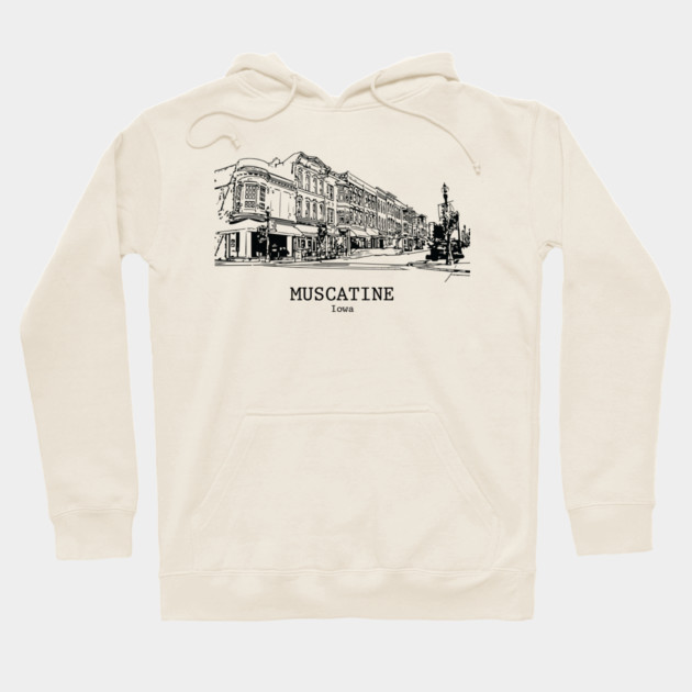 Muscatine - Iowa Hoodie by Lakeric