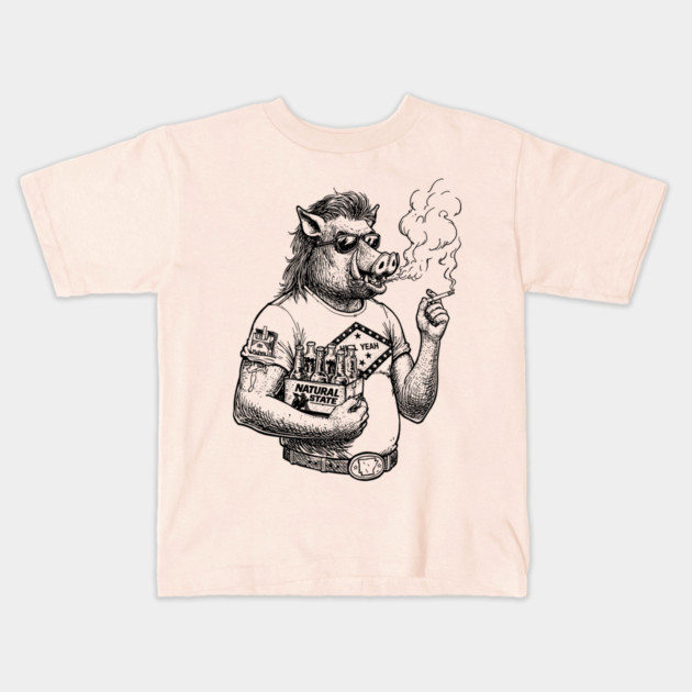 Born a Pig Kids T-Shirt by rt-shirts