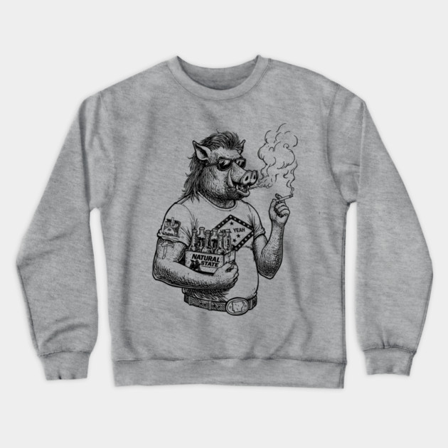 Born a Pig Crewneck Sweatshirt by rt-shirts