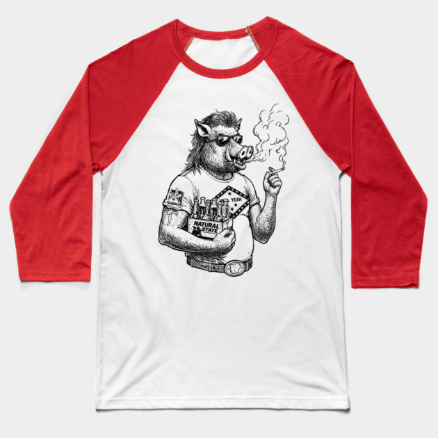Born a Pig Baseball T-Shirt by rt-shirts