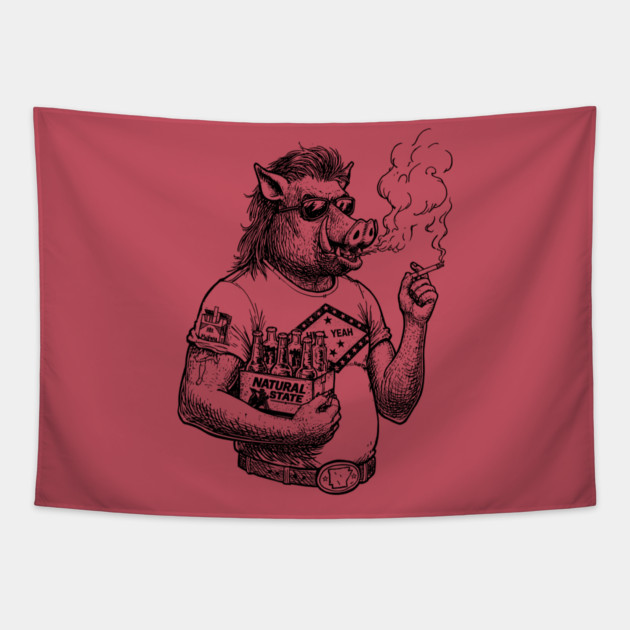 Born a Pig Tapestry by rt-shirts