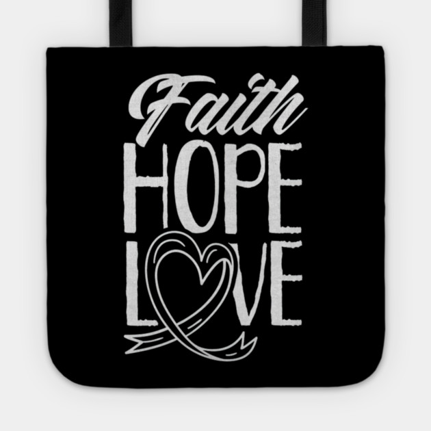 Faith Hope Love Pray Christian Belief Tote by yangho