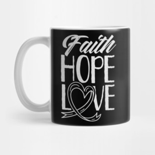 Faith Hope Love Pray Christian Belief Mug