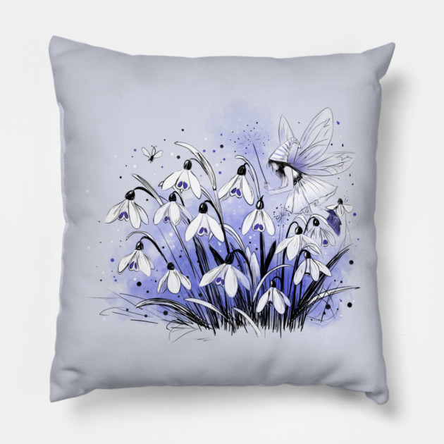 Snowdrop Fairy Pillow by H. R. Sinclair