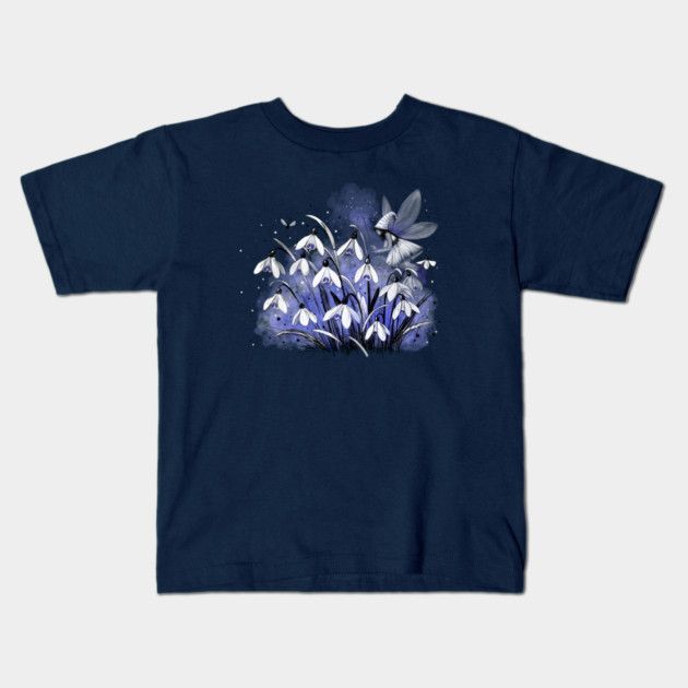 Snowdrop Fairy Kids T-Shirt by H. R. Sinclair