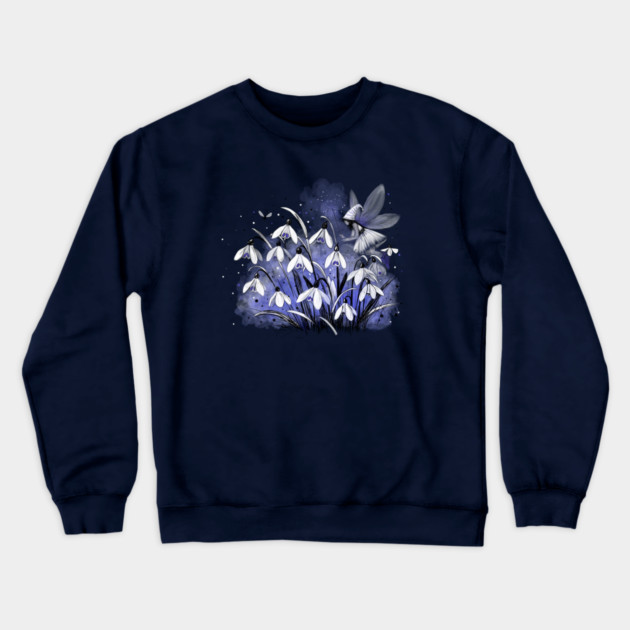 Snowdrop Fairy Crewneck Sweatshirt by H. R. Sinclair