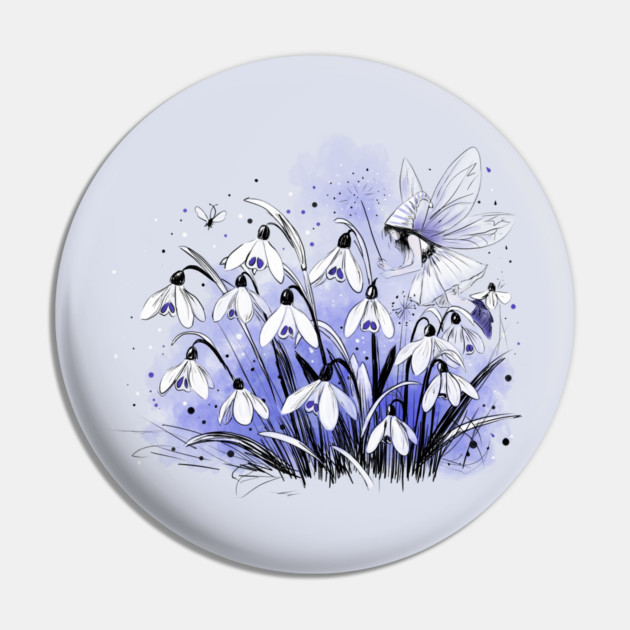 Snowdrop Fairy Pin by H. R. Sinclair