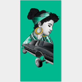Lowrider chola Posters and Art