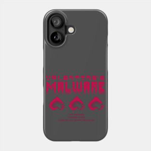 Valentine’s Malware – Glitched Pixel Hearts & Broken Love Code Phone Case