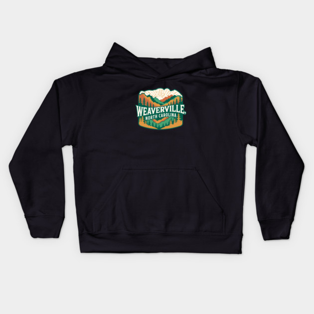 Weaverville Nc Kids Hoodie by JessArty