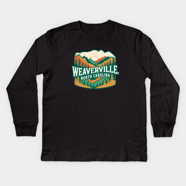 Weaverville Nc Kids Long Sleeve T-Shirt by JessArty