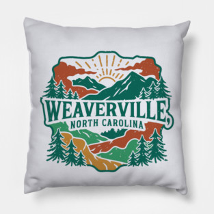 Weaverville NC Vintage Forest Pillow