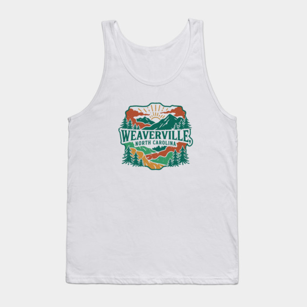 Weaverville NC Vintage Forest Tank Top by JessArty