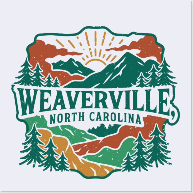 Weaverville NC Vintage Forest Wall Art by JessArty