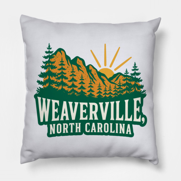 Weaverville North Carolina Pillow by JessArty