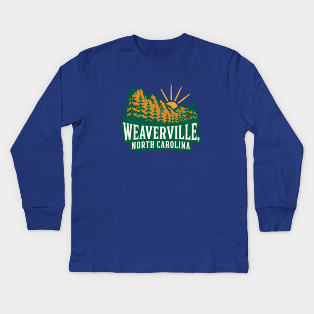 Weaverville North Carolina Kids Long Sleeve T-Shirt by JessArty