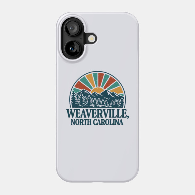 Weaverville NC Retro Sunset Phone Case by JessArty