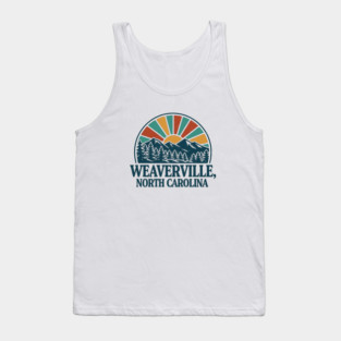 Weaverville NC Retro Sunset Tank Top