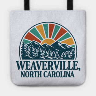 Weaverville NC Retro Sunset Tote