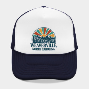 Weaverville NC Retro Sunset Hat