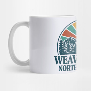 Weaverville NC Retro Sunset Mug