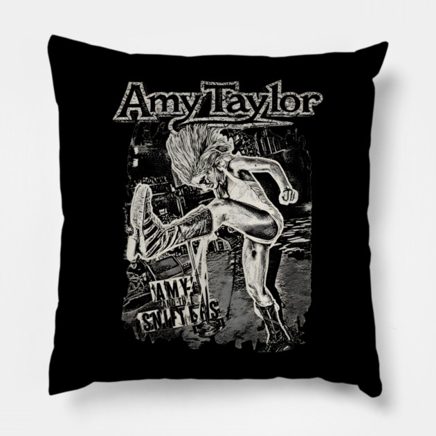 Amy Taylor Amyl & the Sniffers Pillow by dtr_art