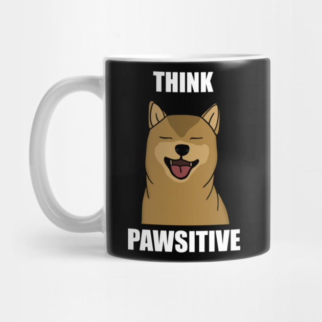 Think Positive Akita Dog by logiamerch