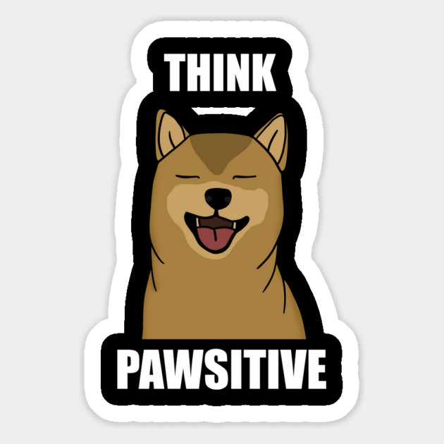 Think Positive Akita Dog Magnet by logiamerch