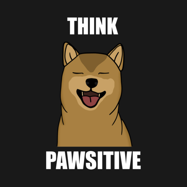 Think Positive Akita Dog by logiamerch