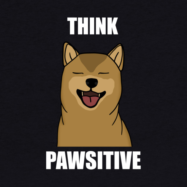 Think Positive Akita Dog by logiamerch