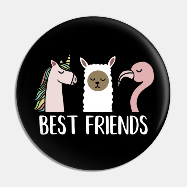 Best Friends Unicorn, Llama, Flamingo Pin by logiamerch
