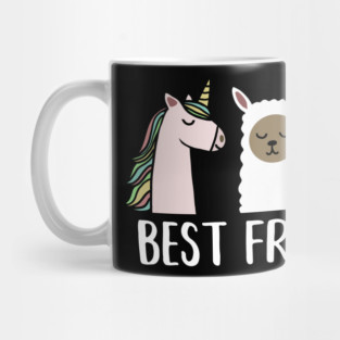 Best Friends Unicorn, Llama, Flamingo Mug